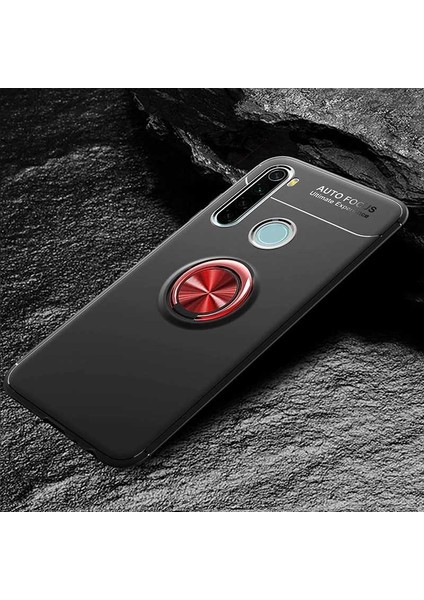 Xiaomi Redmi Note 8t Kılıf Metal Yüzüklü Standlı Yumuşak Ravel Silikon Kapak