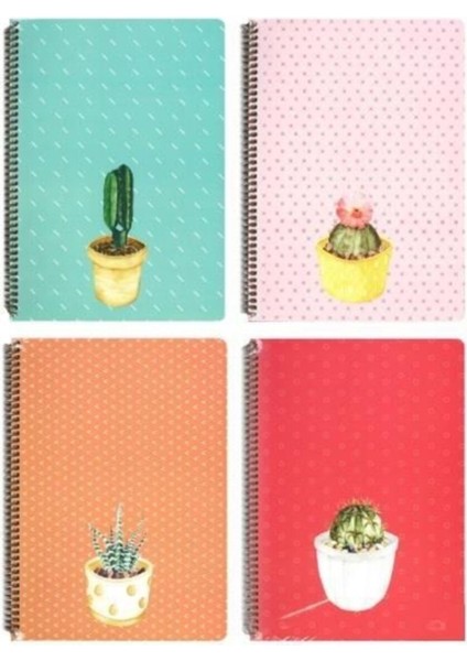 Saguaro 20X28 100 Yaprak Kareli Sert Kapak Spiralli Defter (410562)