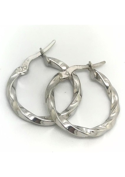 Gümüş 1.7 cm Lik Burgu Gümüş Halka Küpe DY98E6 indirimleri