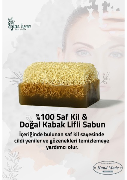 (Yüz Lifi Li) 100 Saf Kil Ve Doğal Kabak Lifli Sabun Yüz Aydınlatıcı Etkisi indirimleri