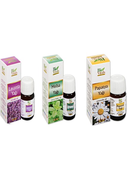 Lavanta Melisa Papatya-Aromatik Masaj-Cilt Bakım Yağ Seti