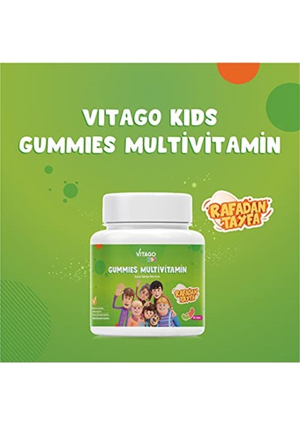 Kids Gummies Multivitamin Multimineral Içeren 60 Adet Çiğnenebilir Gummy Jel