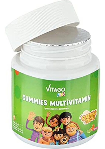 Kids Gummies Multivitamin Multimineral Içeren 60 Adet Çiğnenebilir Gummy Jel
