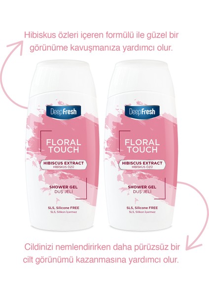 Deep Fresh Floral Touch Duş Jeli Hibiskus Özü 400 ml 2 Adet