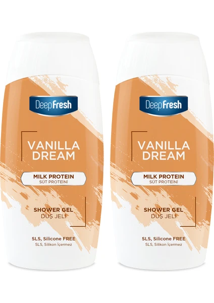 Deep Fresh Vanilla Dream Duş Jeli Süt Proteini 400 ml 2 Adet