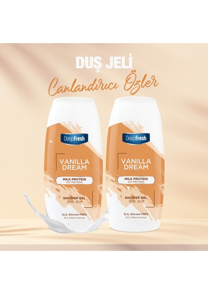 Deep Fresh Vanilla Dream Duş Jeli Süt Proteini 400 ml 2 Adet