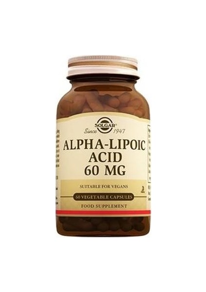 Alpha Lipoic Acid 60 Mg 60 Tablet