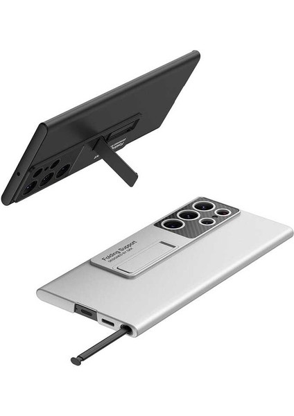 Galaxy S22 Ultra Kılıf Standlı Mat Renkli Kamera Korumalı Ays Kapak modelleri