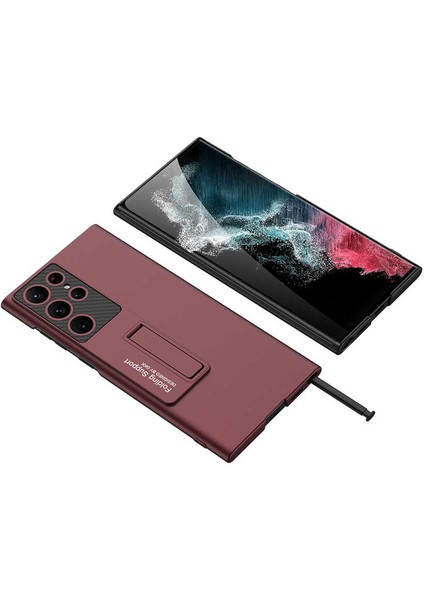 Galaxy S22 Ultra Kılıf Standlı Mat Renkli Kamera Korumalı Ays Kapak indirimleri