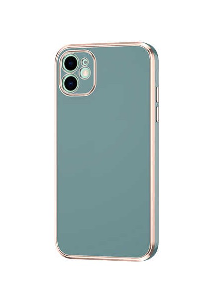 Apple iPhone 12 Kılıf Parlak Kenarlı Kamera Korumalı Bark Kapak