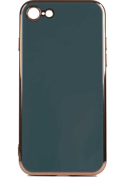 Apple iPhone 8 Kılıf Parlak Kenarlı Kamera Korumalı Bark Kapak