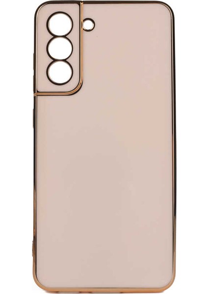 Galaxy S21 Fe Kılıf Parlak Kenarlı Kamera Korumalı Bark Kapak