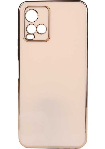 Vivo Y33S Kılıf Parlak Kenarlı Kamera Korumalı Bark Kapak