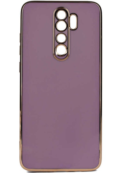 Xiaomi Redmi Note 8 Pro Kılıf Parlak Kenarlı Kamera Korumalı Bark Kapak