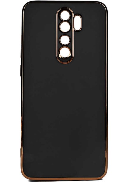 Xiaomi Redmi Note 8 Pro Kılıf Parlak Kenarlı Kamera Korumalı Bark Kapak