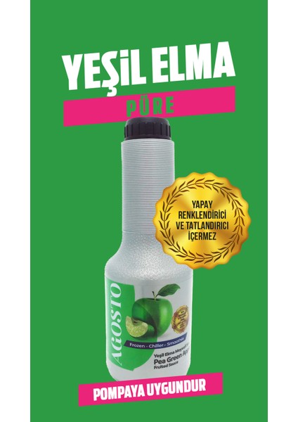 1 kg Yeşil Elma Meyveli Püre