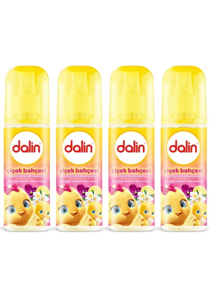 Bebek Kolonyası Çiçek Bahçesi Ferahlatıcı Koku 150 ml x 4 Adet Menekşe ve Yasemin