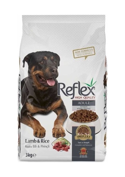 Kuzu Etli ve Pirinçli Yetişkin Köpek Maması 3 kg