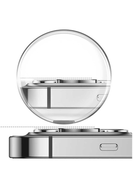 Apple iPhone 14 Ile Uyumlu Profesyonel Kamera Lens Koruma Camcov Mavi