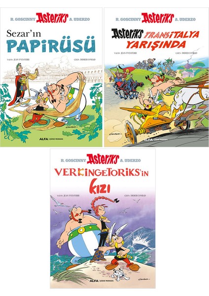 Sezar'ın Papirüsü - Asteriks Transitalya Yarışında - 3 Kitap