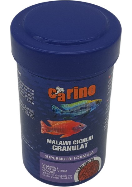 Malawi Cichlid Granulat Etçil Balık Yemi 100 ml