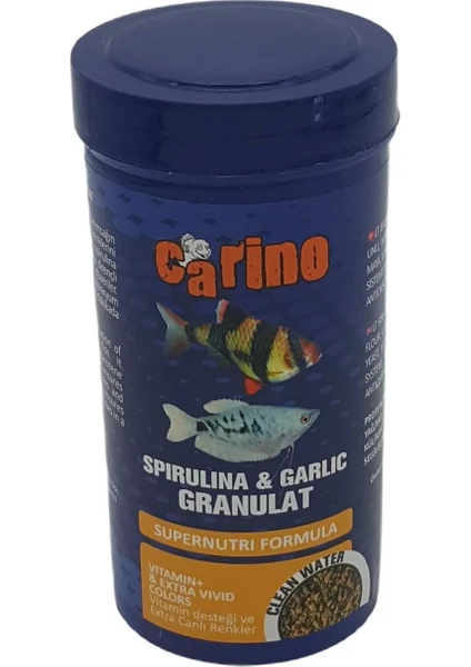 Spirulina & Garlic Granulat Sarımsaklı Balık Yemi 100 ml