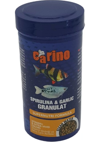 Spirulina & Garlic Granulat Sarımsaklı Balık Yemi 250 ml