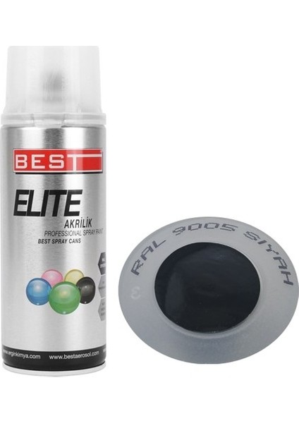 Elite Sprey Boya Ral 9005 Siyah 400ml