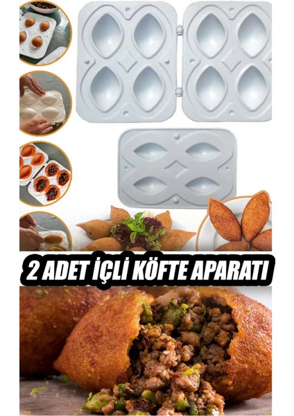 2x Pratik Içli Köfte Kalıbı Aparatı - Dolgulu Içli Köfte Yapma Aparatı (2 Adet)