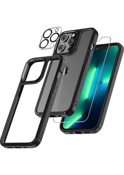 iPhone 14 Pro Temperli Ekran Koruyucu + 2 Paket Kamera Lens Koruyucu  (Yurt Dışından)