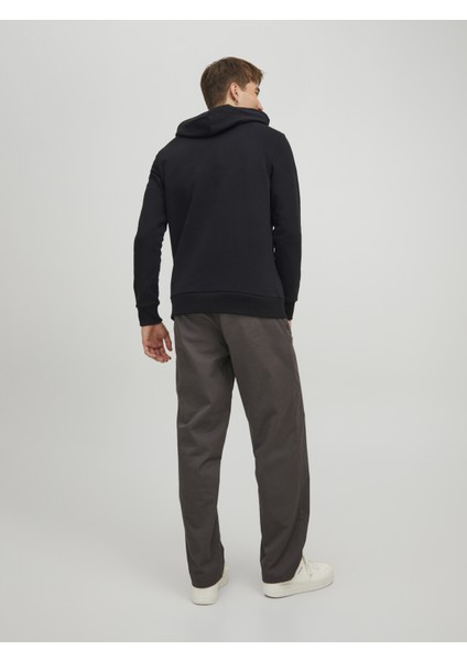 Frederik Erkek Siyah Baskılı Kapüşonlu Sweatshirt modelleri