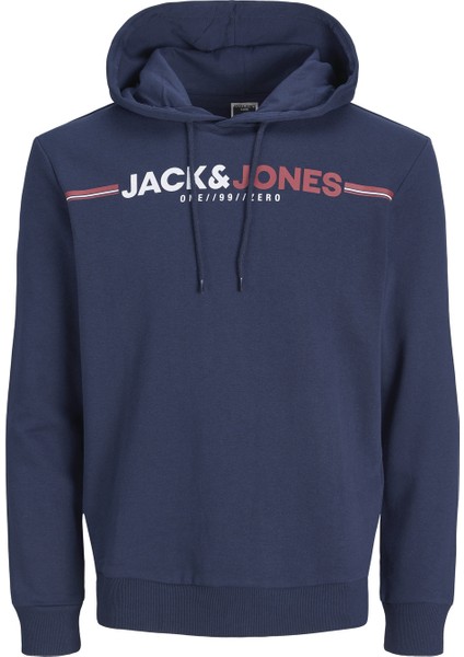 Frederik Erkek Lacivert Baskılı Kapüşonlu Sweatshirt indirimleri