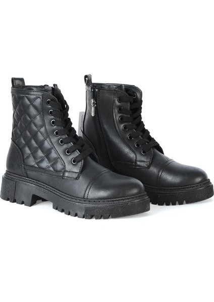 Mp 222-2736ZN Siyah Kadın Düz Bot
