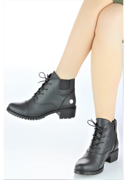 Kadın Deri Fermuarlı Klasik Tarz Bot M23-KB1415 fiyatları