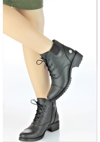 Kadın Deri Fermuarlı Klasik Tarz Bot M23-KB1415 fırsatları