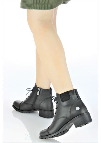 Kadın Deri Fermuarlı Klasik Tarz Bot M23-KB1415 indirimleri