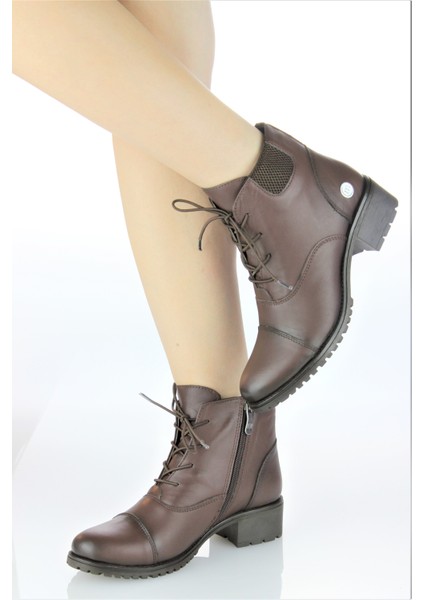 Kadın Deri Fermuarlı Klasik Tarz Bot M23-KB1415 fırsatları