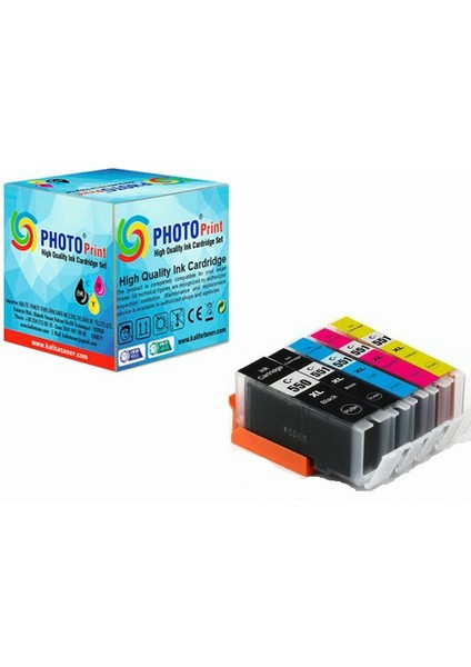 Xplus® Canon 550-551XL Pixma MX-725-PIXMA MX-920 - Pixma MX-925 5'li Muadil Kartuş Seti