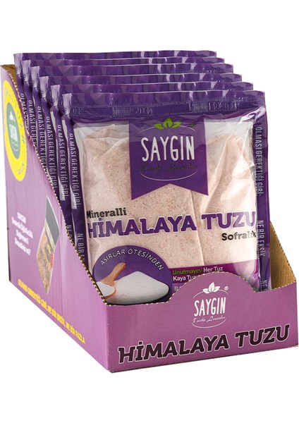 Sofralık Himalaya Tuzu 6 x 500 gr + Himalaya Kaya Tuzu Tuzluklu 250 gr