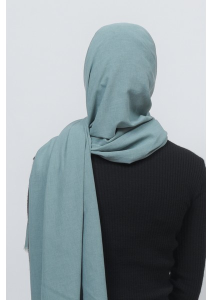 Pamuk Keten Tesettür Şal-Koyu Firuze fırsatları