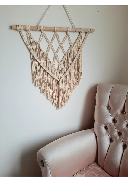 Ekru Makrome Duvar Dekorasyon Süsü fiyatları