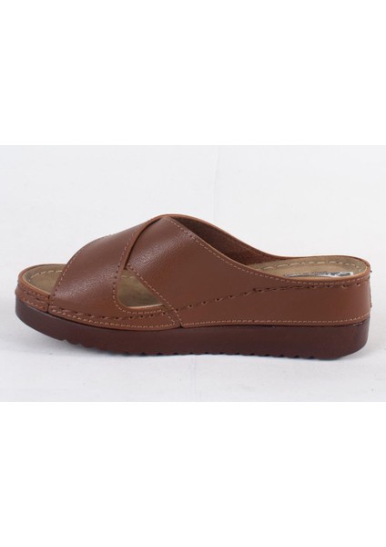 DZA37-3029 Taba Günlük Ortopedik Kadın Terlik modelleri