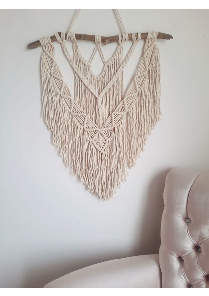 Lodos Dalı Makrome Duvar Süsü (60×75CM)