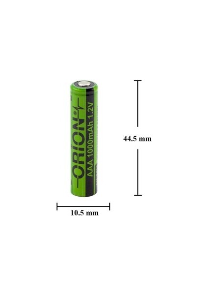 1000 MAH Aaa Ince Şarjlıtraş Makinesi Pili 1,2V 1000MAH Puntolu