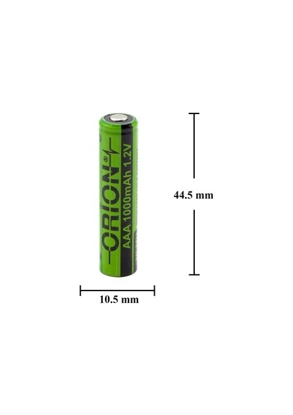 1000 MAH Aaa Ince Şarjlıtraş Makinesi Pili 1,2V 1000MAH Puntolu