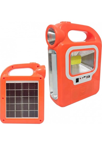 Solar Kamp Lambası Acil Durum Işığı Şarjlı Led+Cob Gold Orıon OR-6399A