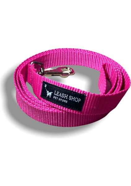 Leash Shop Fuşya Sevk-Gezdirme Tasma Kayışı Eni 2,5 cm Boy 140 cm