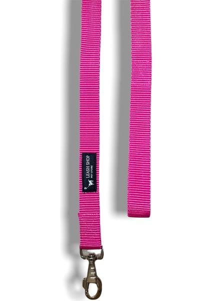 Leash Shop Fuşya Sevk-Gezdirme Tasma Kayışı Eni 2,5 cm Boy 140 cm