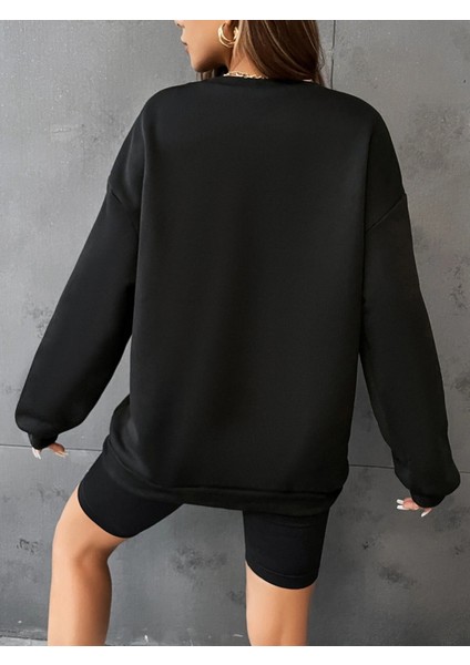 Kadın Detroit Baskılı Oversize Sweatshirt fiyatları