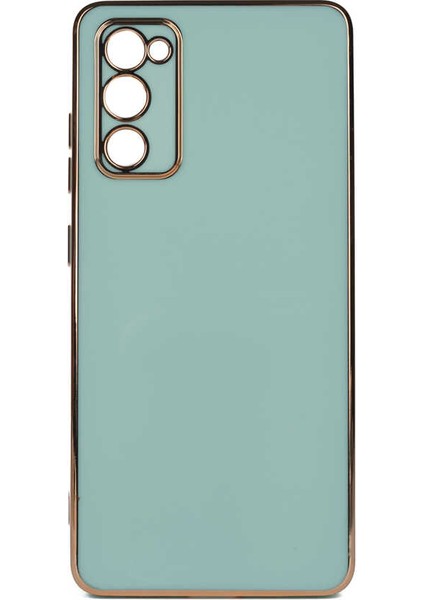 Galaxy A03S Kılıf Gold Köşeli Renkli Lüx Kapak